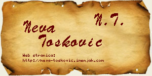 Neva Tošković vizit kartica